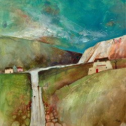 The Fox and Hound by Keith Athay - Varnished Original Painting on Box Canvas sized 24x24 inches. Available from Whitewall Galleries